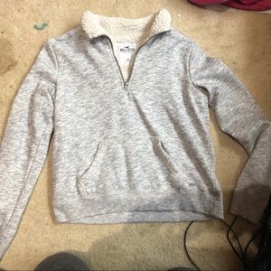 Sherpa lined quarter zip up